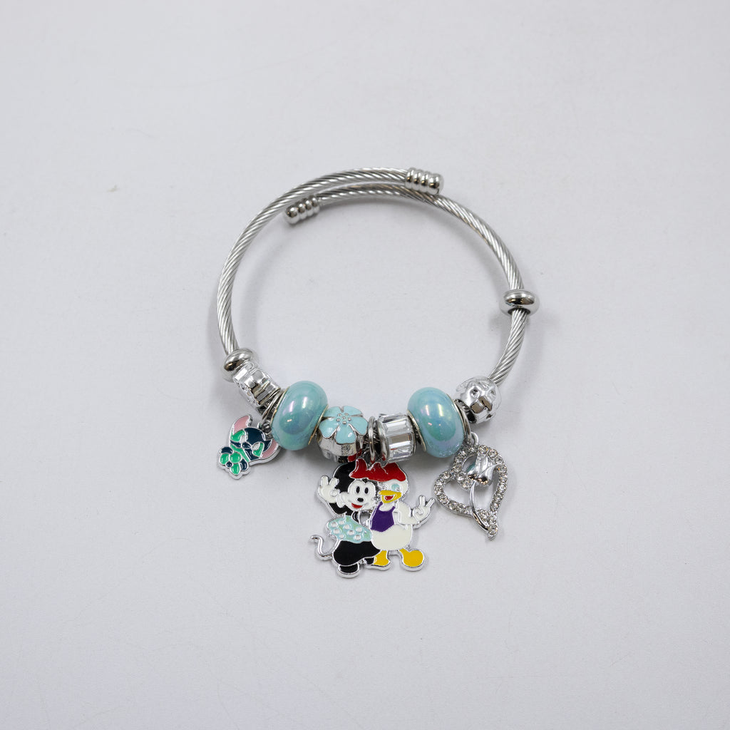 Pulsera tipo Pandora Plateados M9 Oro Laminado