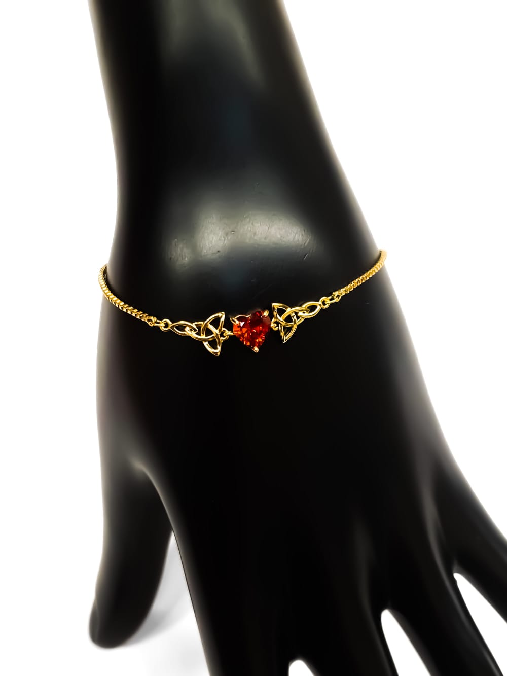 Pulsera de piedras con dije - M1 Oro Laminado