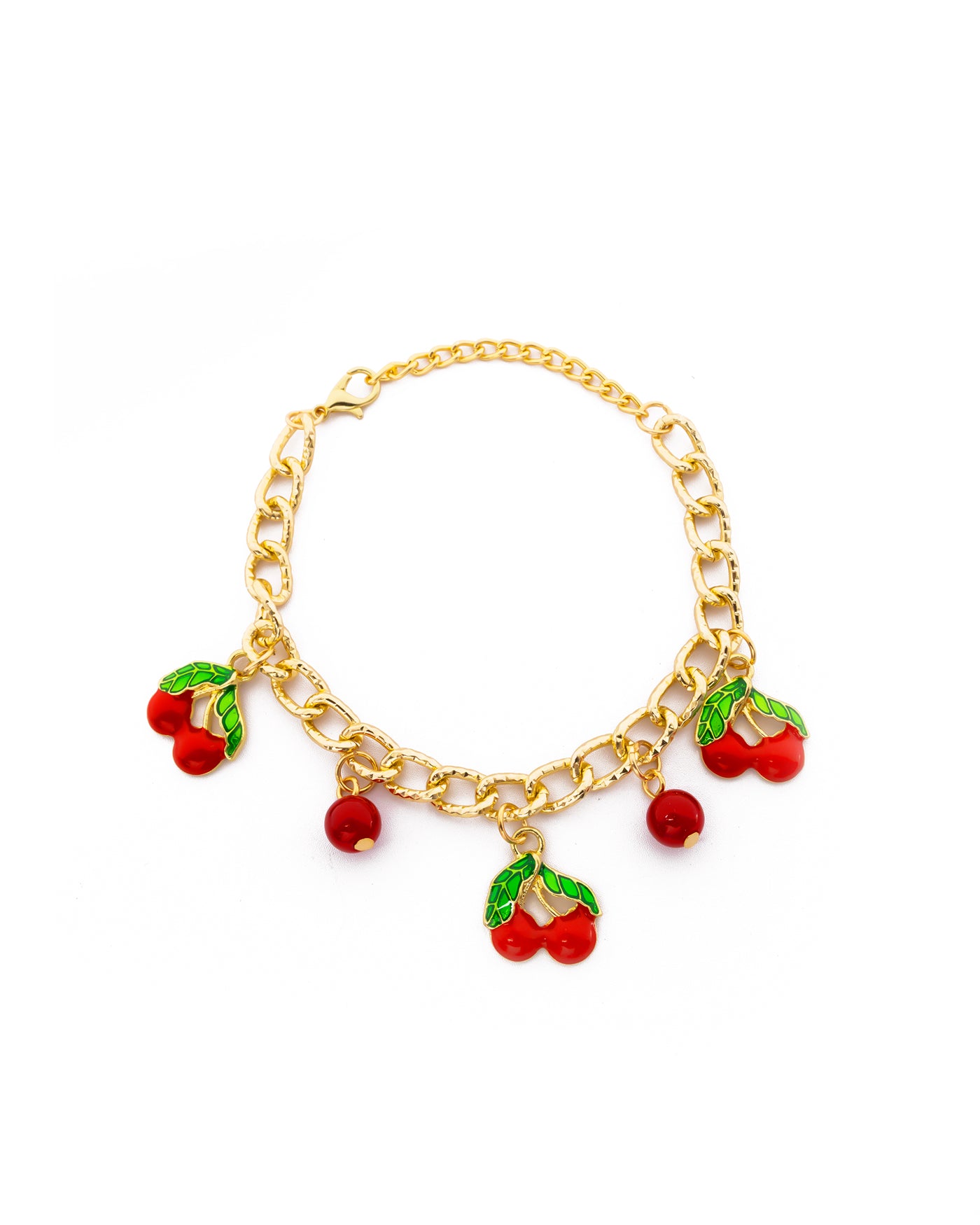 PULSERA DE CEREZA M6 ORO LAMINADO