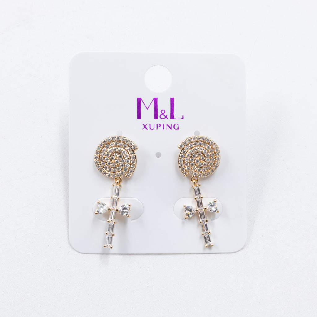 Aretes Dorados Xuping de Aro M13 Oro Laminado