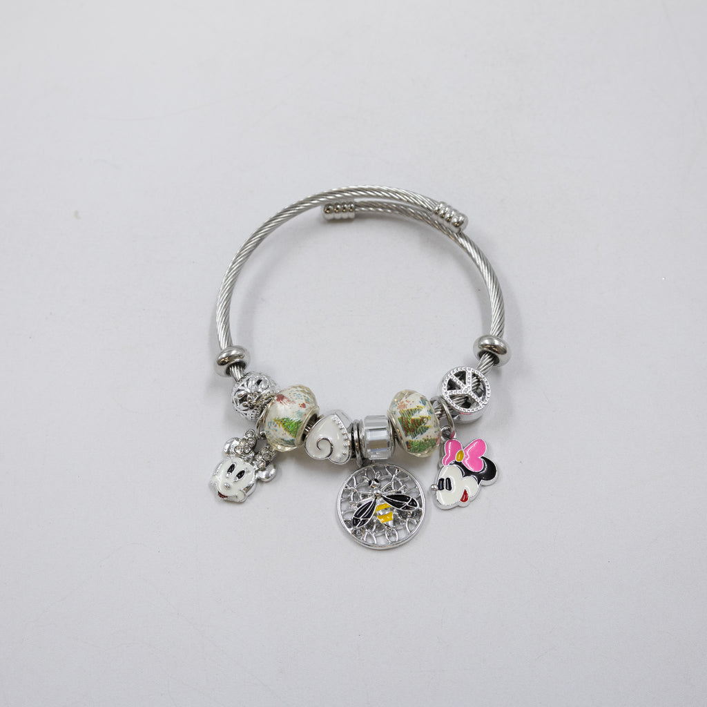 Pulsera tipo Pandora Plateados M12 Oro Laminado
