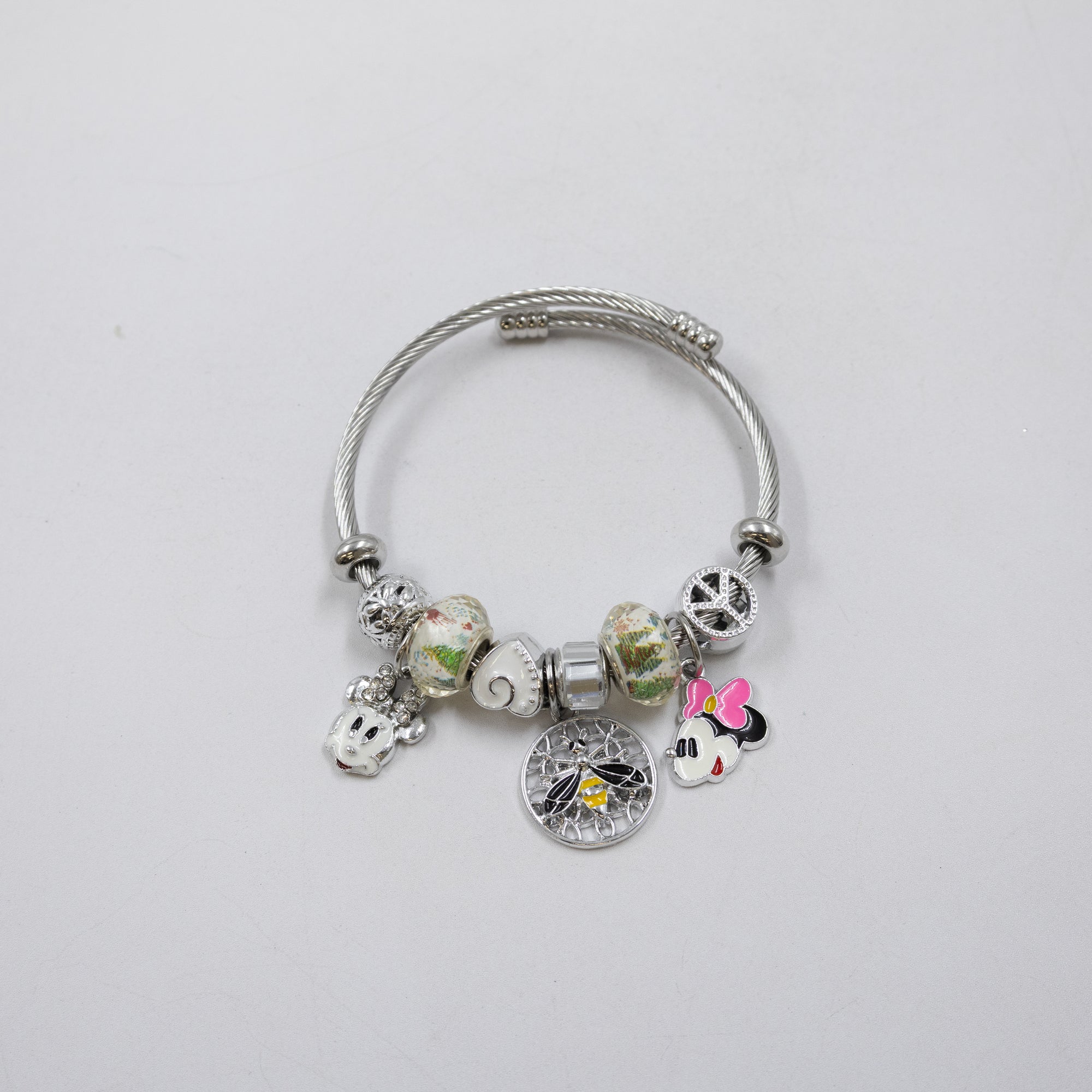 Pulsera tipo Pandora Plateados M12 Oro Laminado