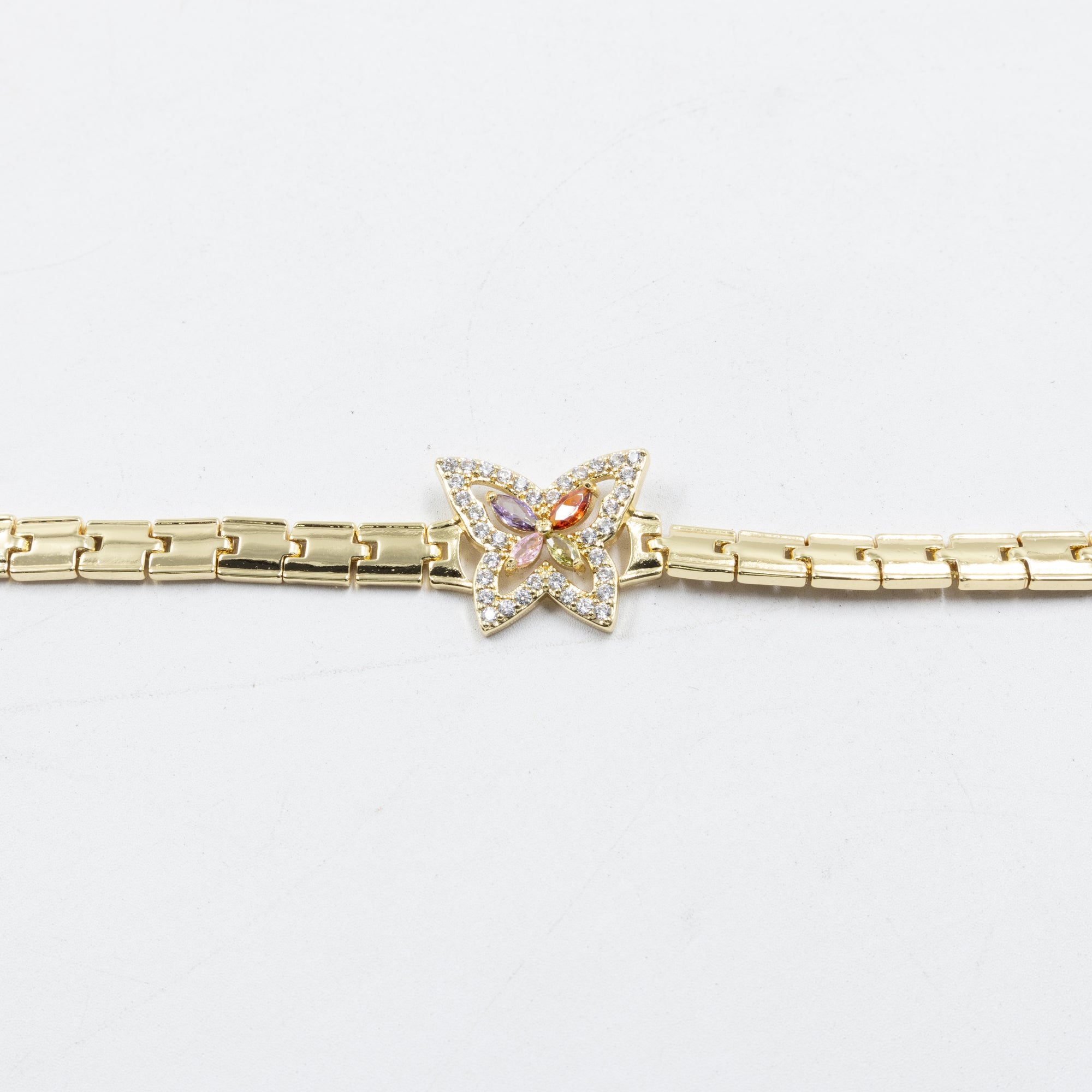Pulseras Doradas con Piedras M6 Oro Laminado