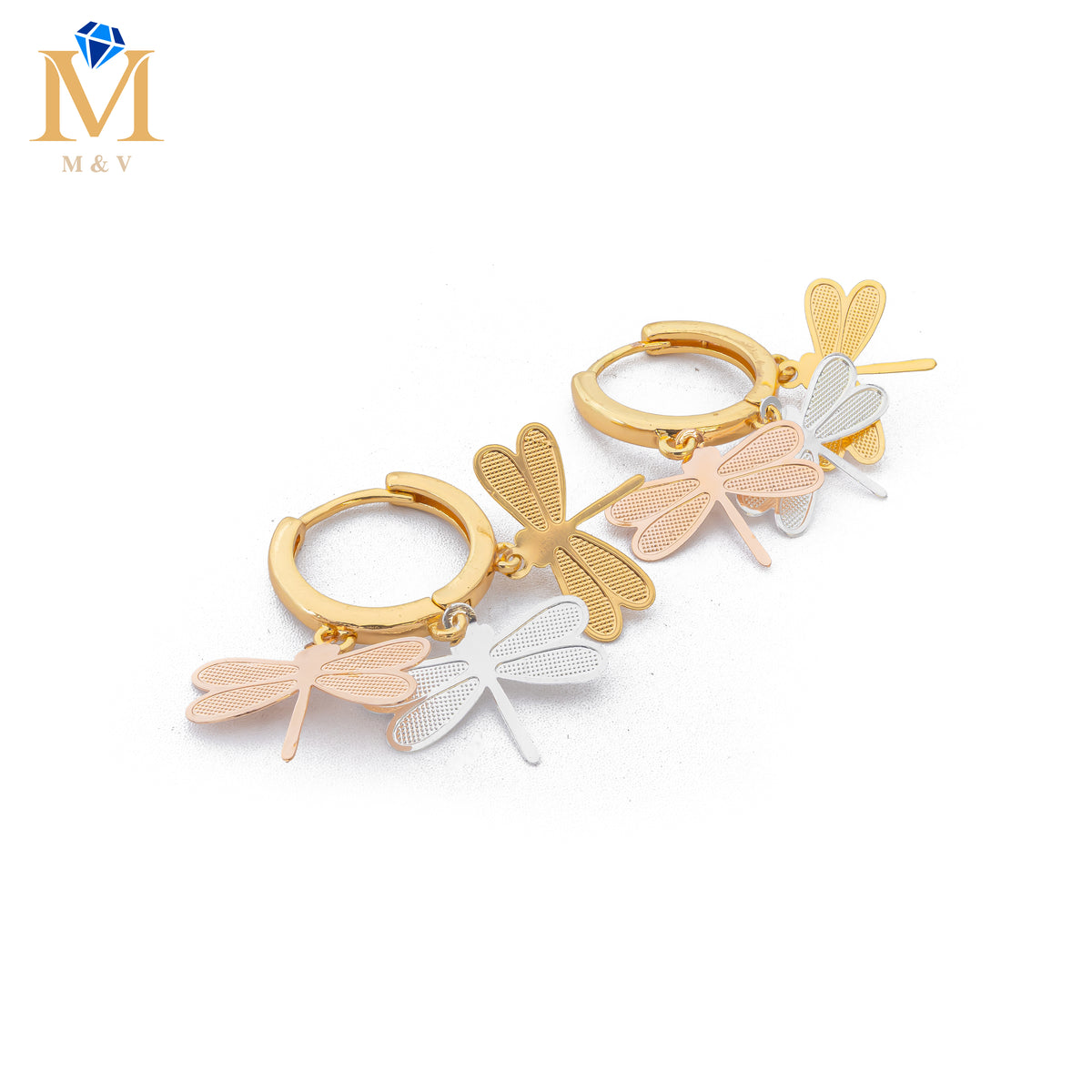 Artes Dorados con dijes de 3 colores M1 Oro Laminado