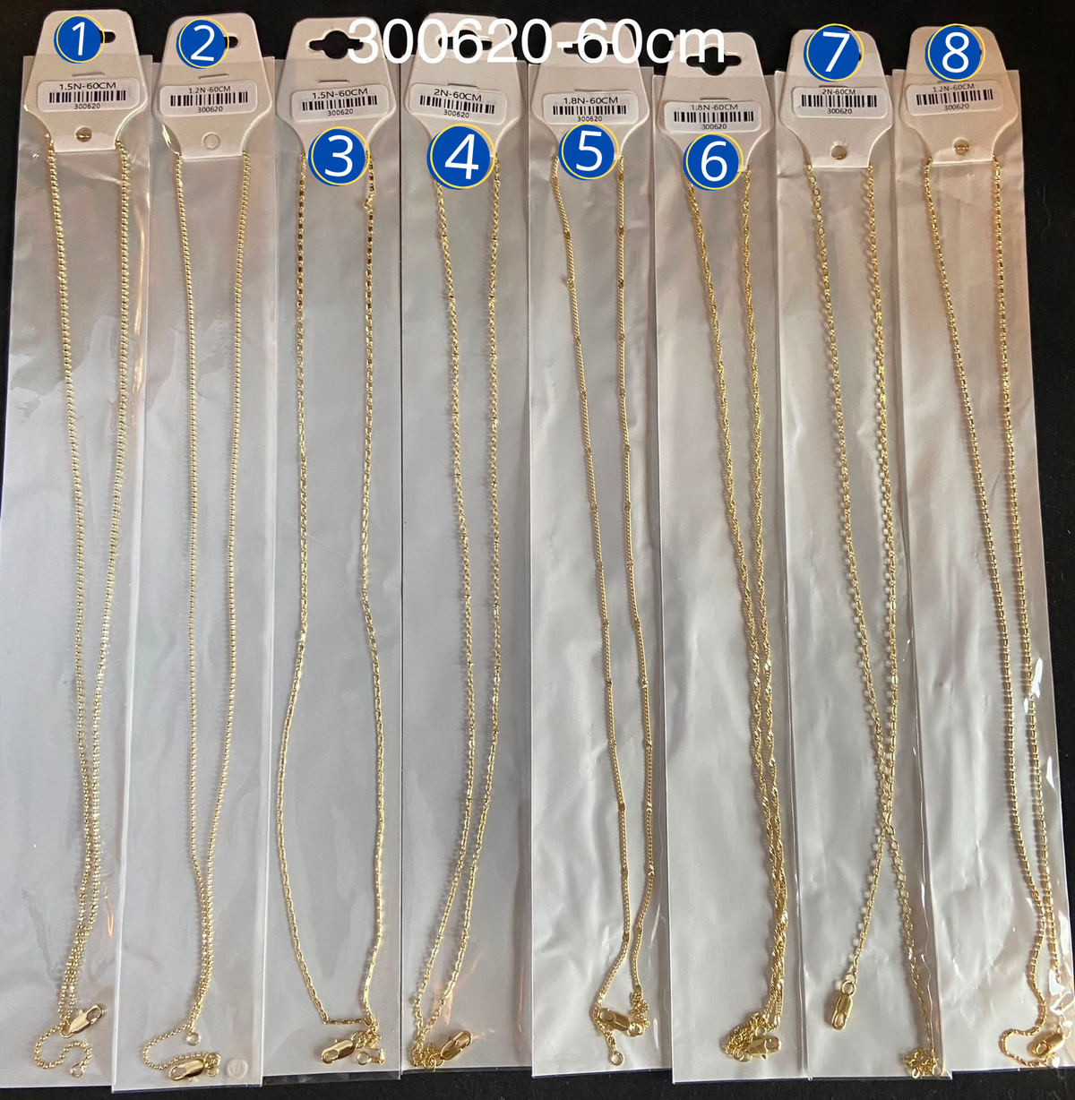 [12/SEPTIEMBRE/26] Cadena Dorada de 60 cm M1 Oro Laminado