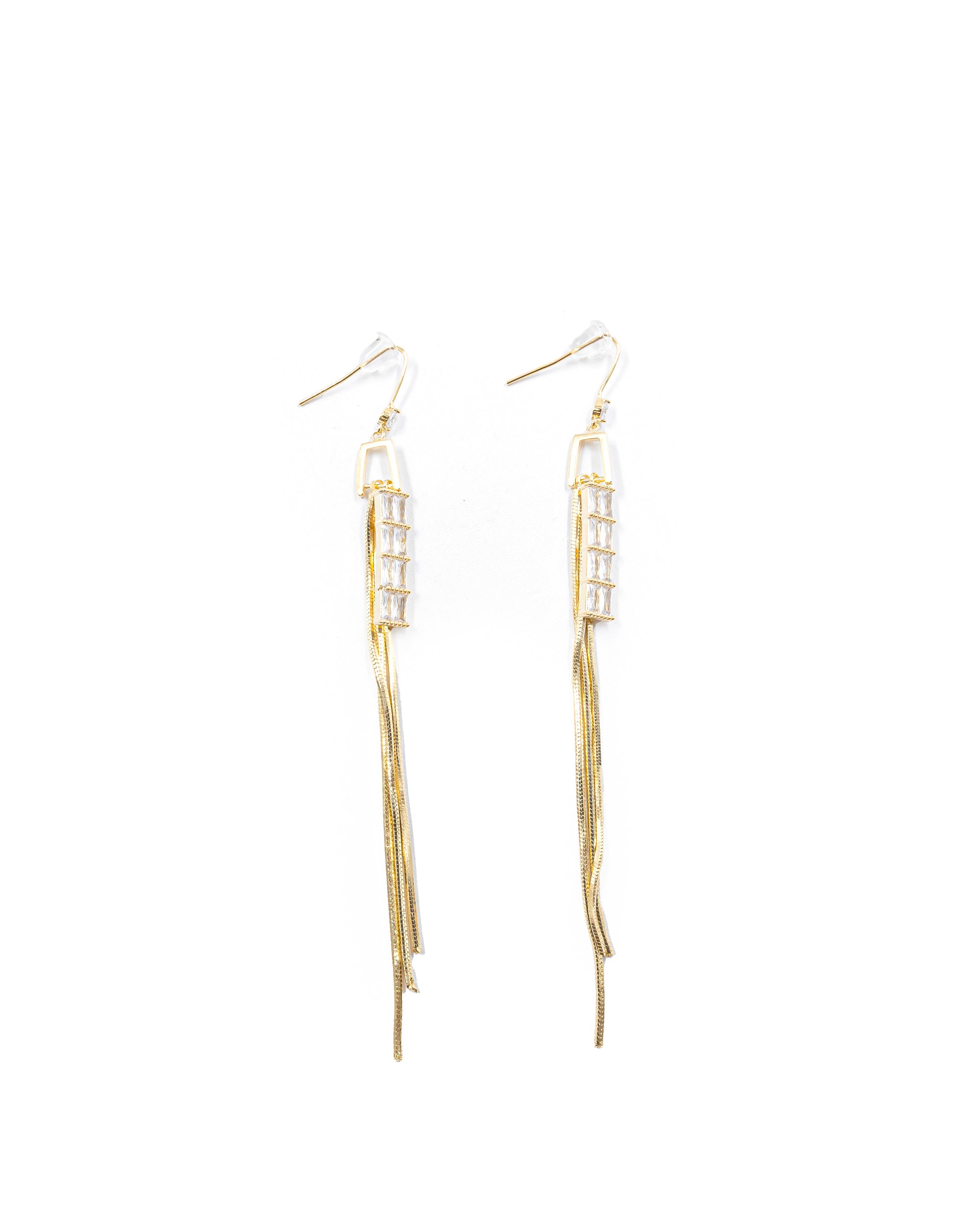 Aretes Largos Ansheli Dorados M11 Oro Laminado