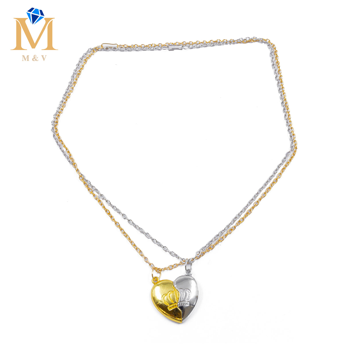 Collares en Pareja de corazón M5 Acero Inoxidable