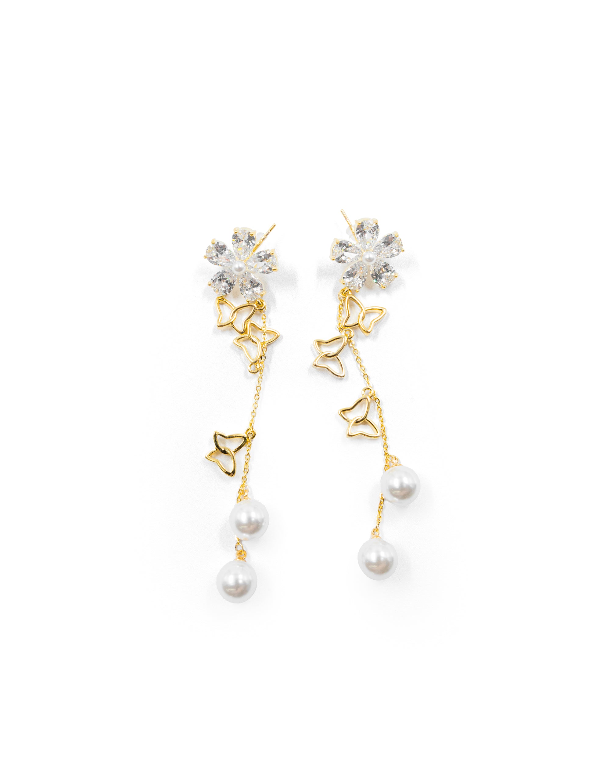 Aretes Largos Ansheli Dorados M14 Oro Laminado