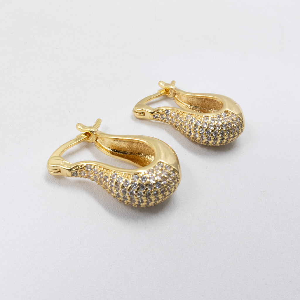 Aretes Dorados con piedras Caja 1 M1 Oro Laminado 01/06/26