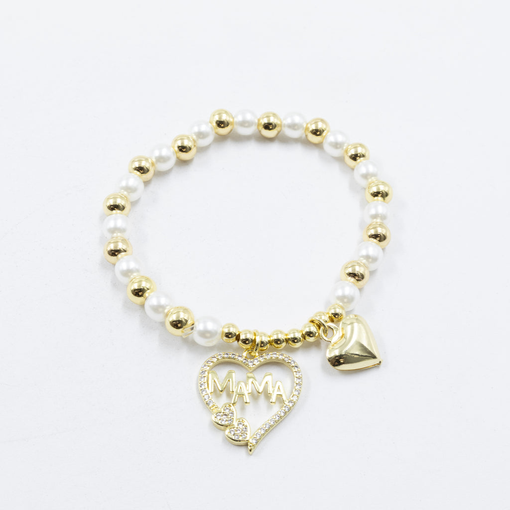 Pulsera con dije de Mamá M4 Oro Laminado 05/03/26