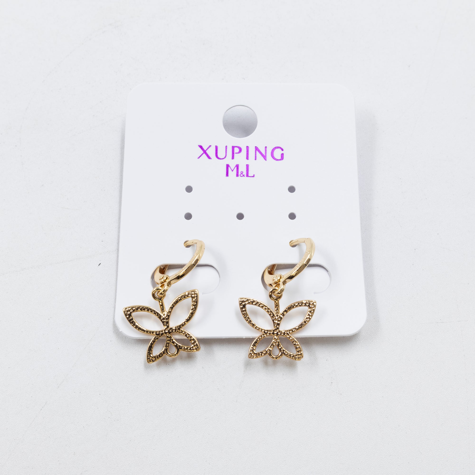Aretes Dorados Xuping de poste M1 Oro Laminado