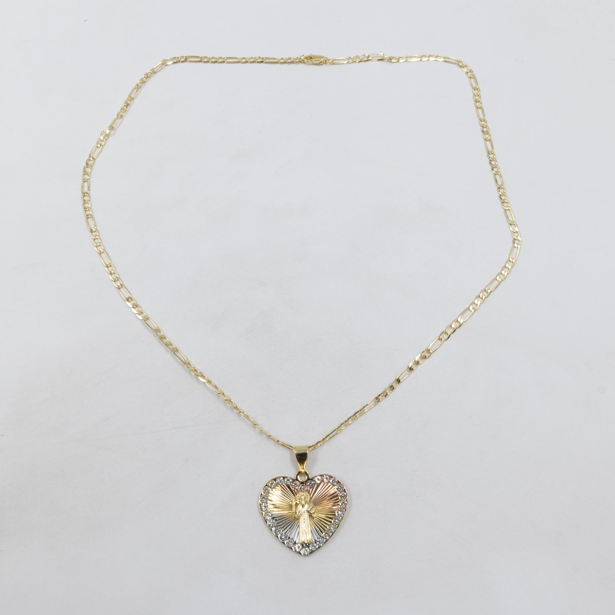 Collar con Dije Religioso Dorado M1 Oro Laminado