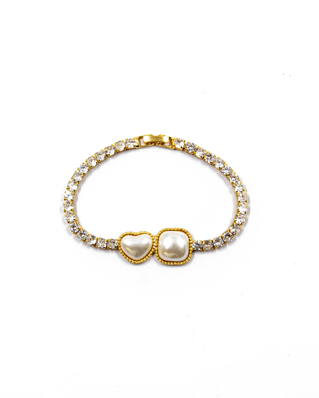 Pulsera dorada de piedras con piedra - M4 Oro Laminado