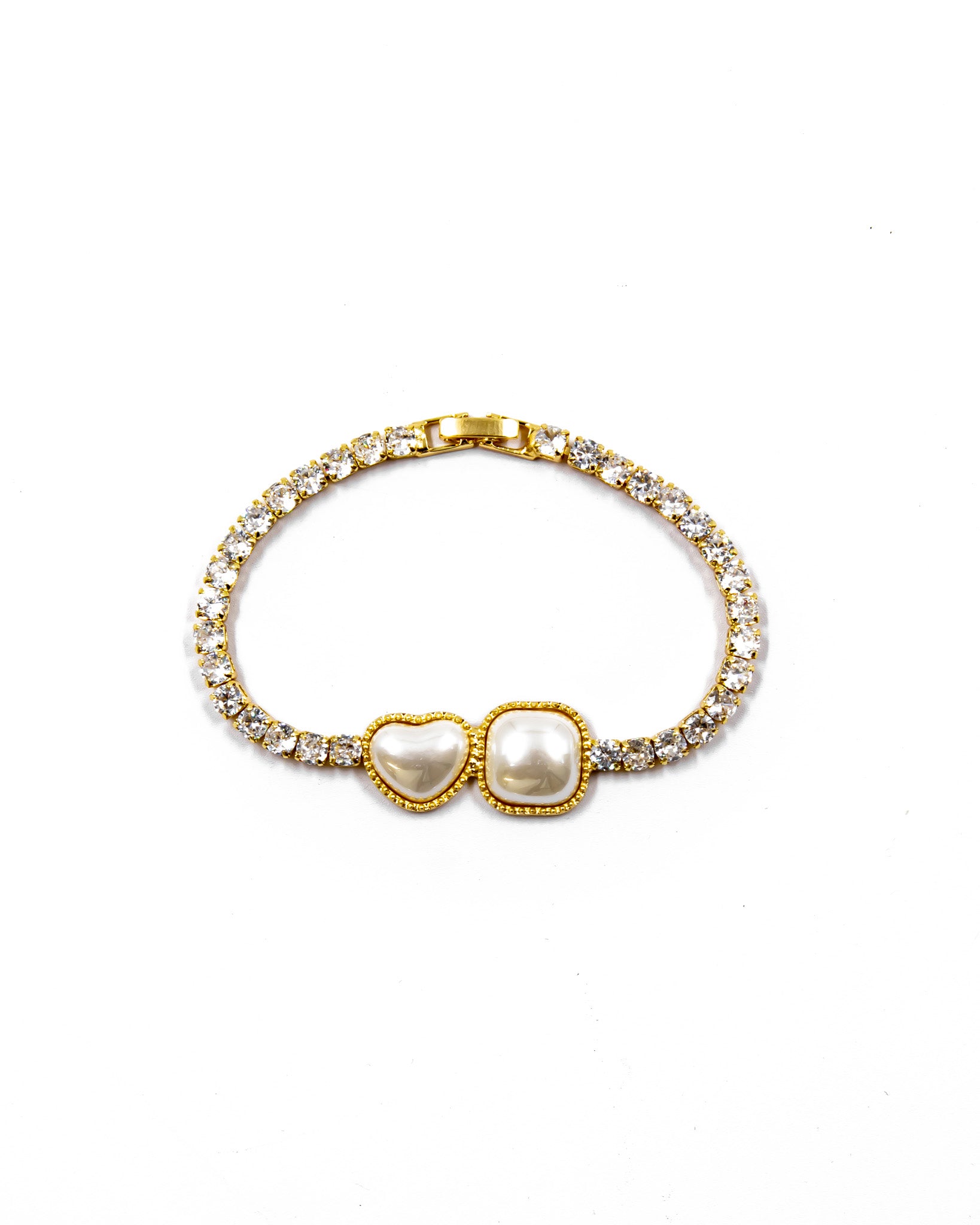 Pulsera dorada de piedras con piedra - M4 Oro Laminado