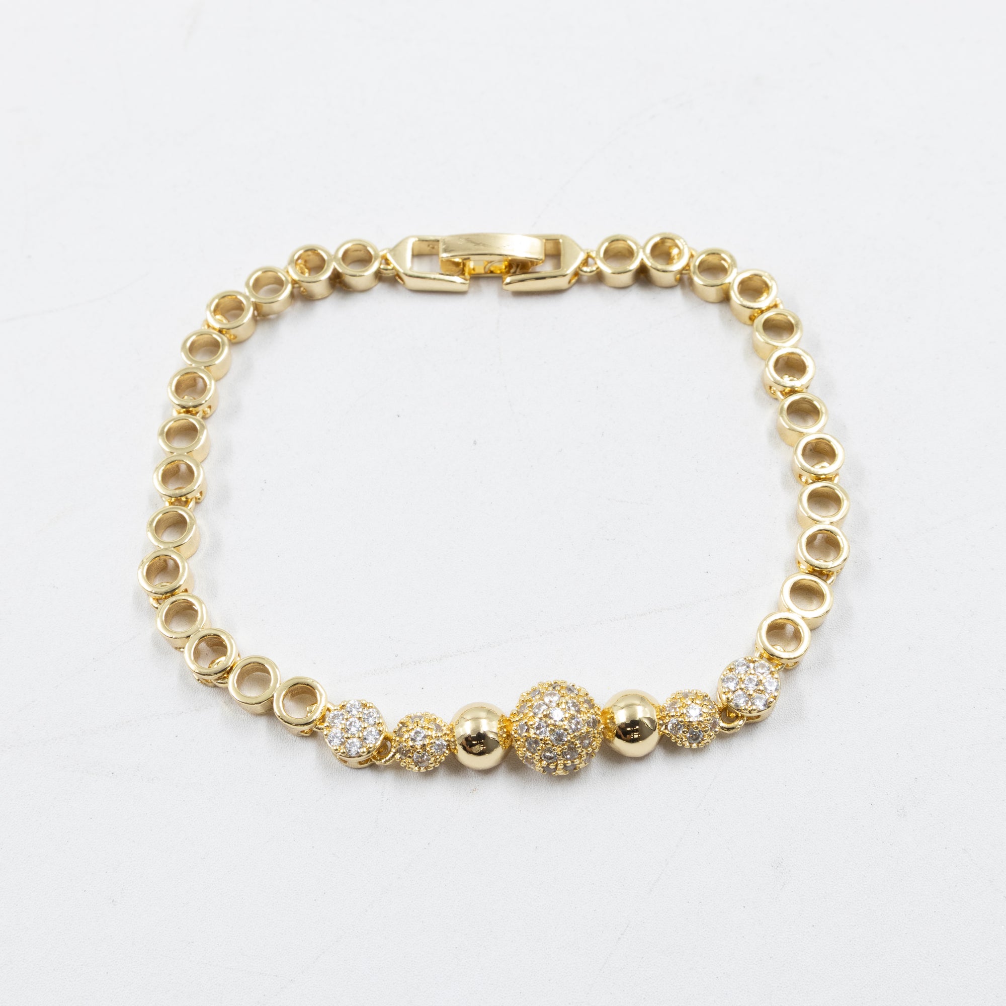 Pulseras Doradas con Piedras M3 Oro Laminado
