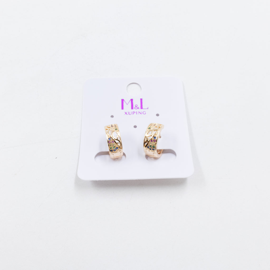 Aretes Dorados Xuping de Aro M9 Oro Laminado