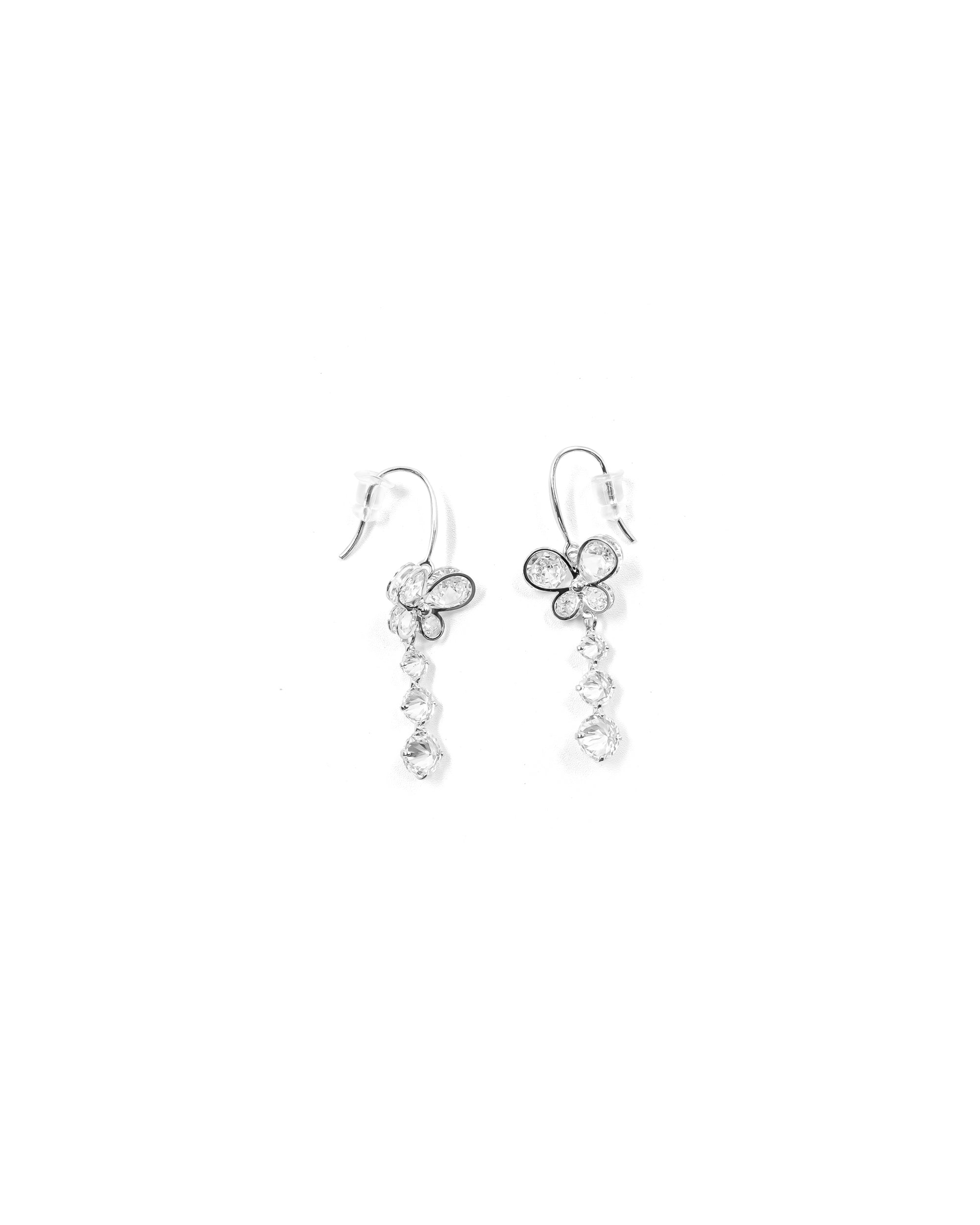 Aretes Largos Ansheli Plateados M17 Oro Laminado