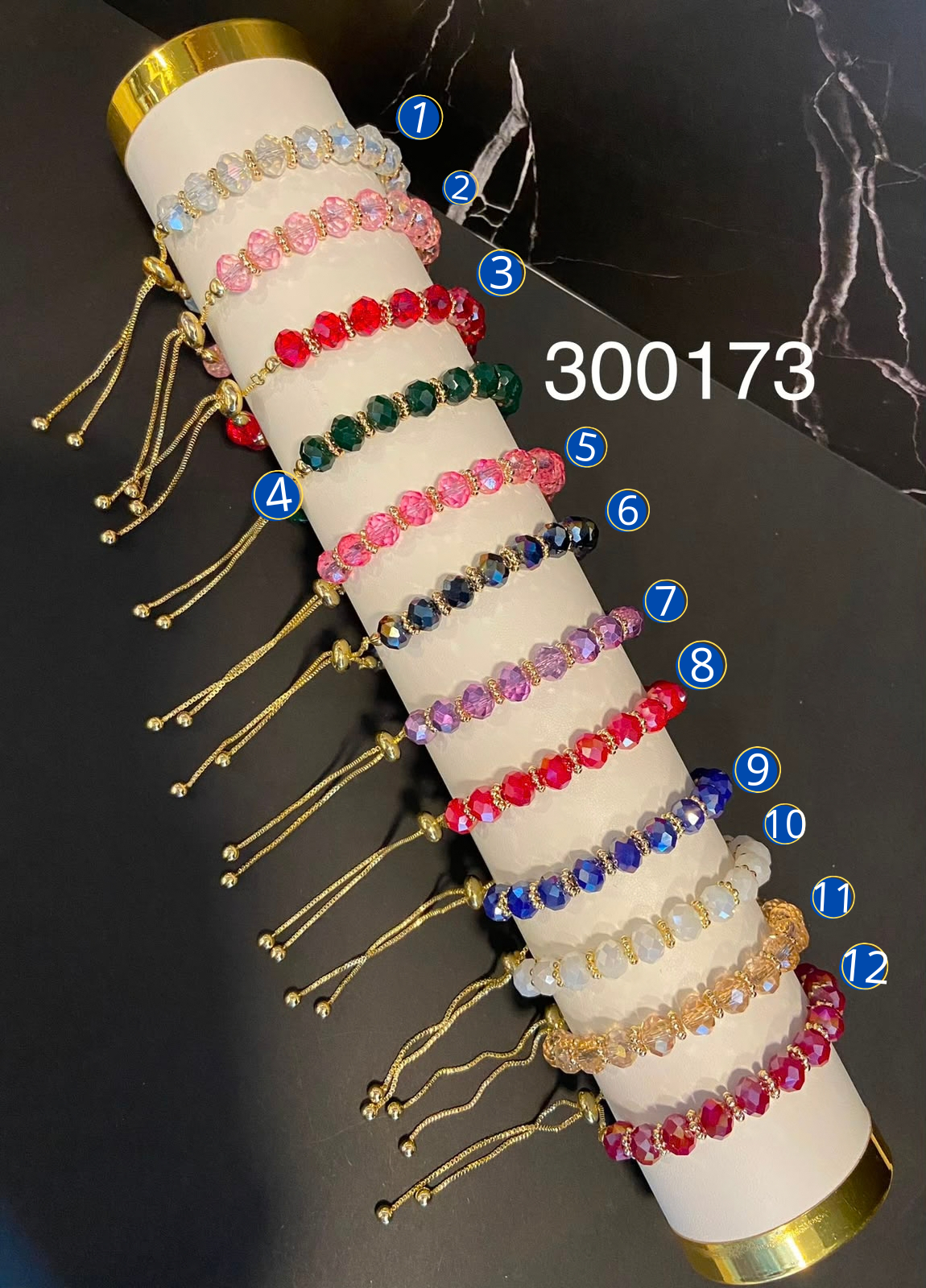 [26/SEPTIEMBRE/26] Pulseras de cuentas de colores M1 Oro Laminado