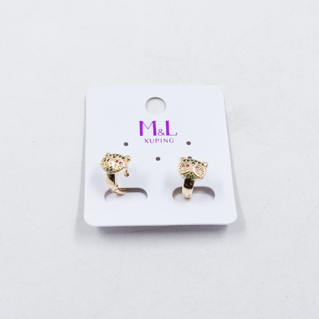 Aretes Xuping Dorados M12 Oro Laminado
