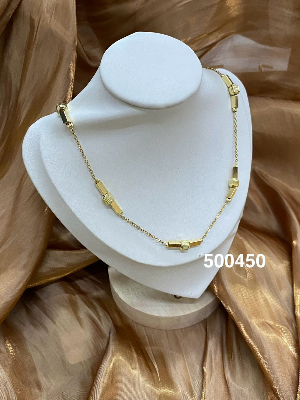 Collares Dorados de Cuentas M2 Oro Laminado
