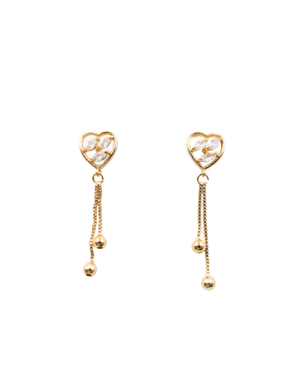 Aretes Dorados Largos M6 Oro Laminado