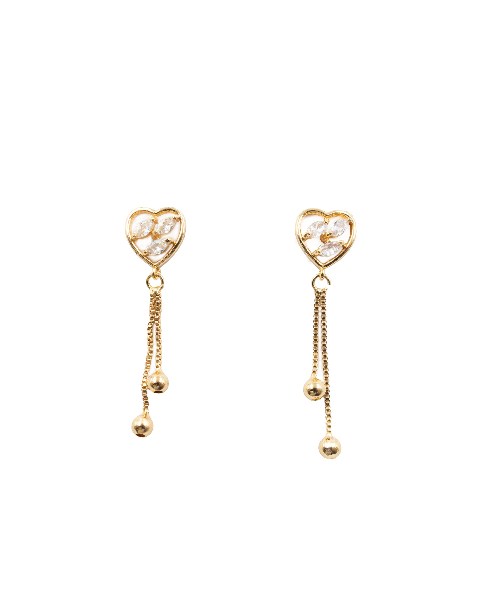 Aretes Dorados Largos M6 Oro Laminado
