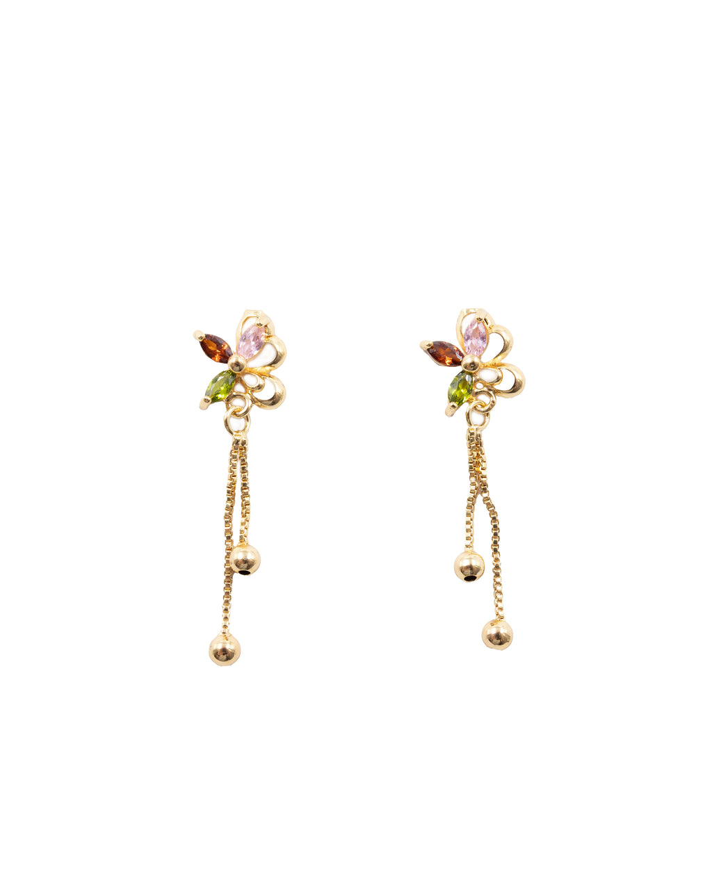 Aretes Dorados Largos M3 Oro Laminado