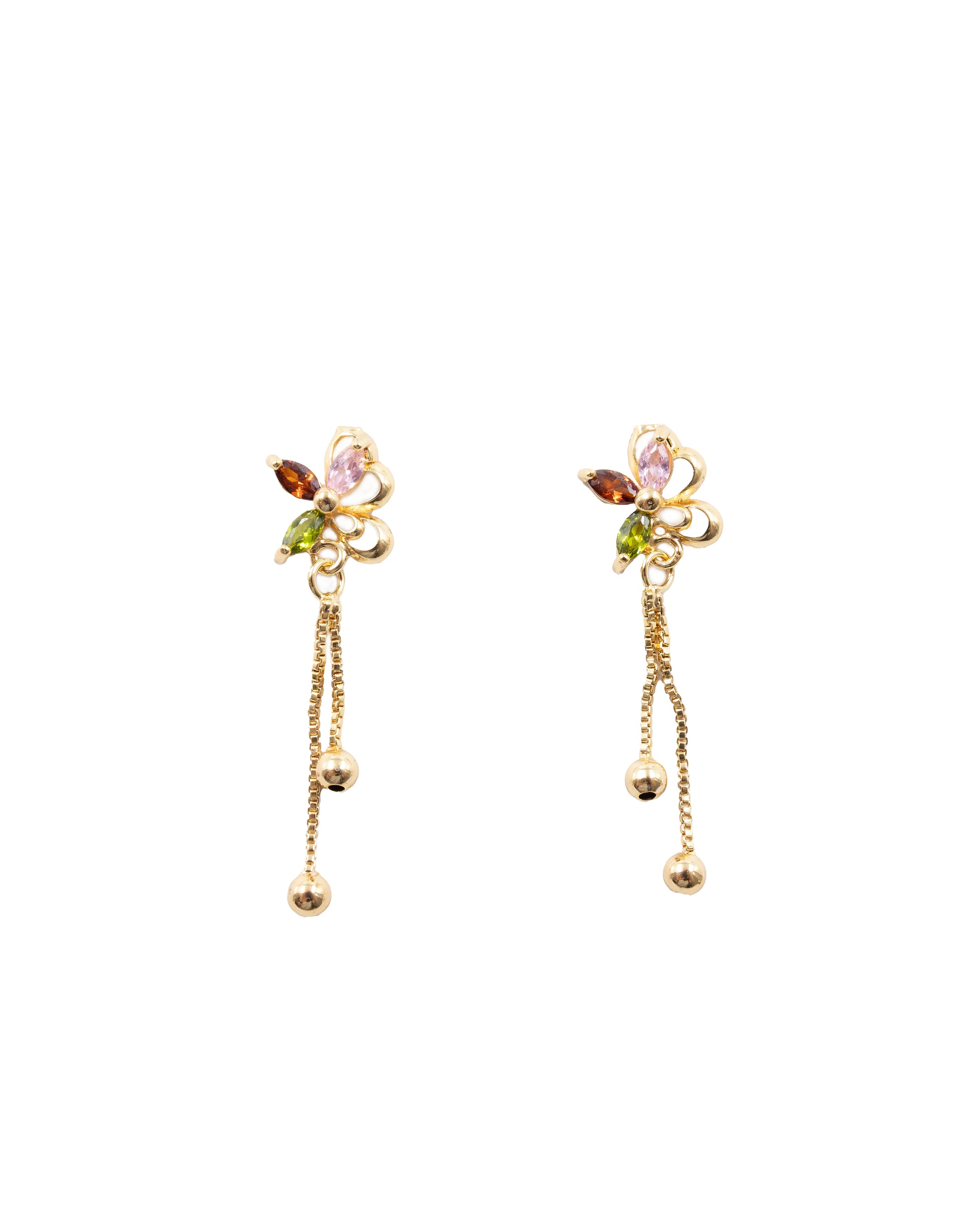 Aretes Dorados Largos M3 Oro Laminado