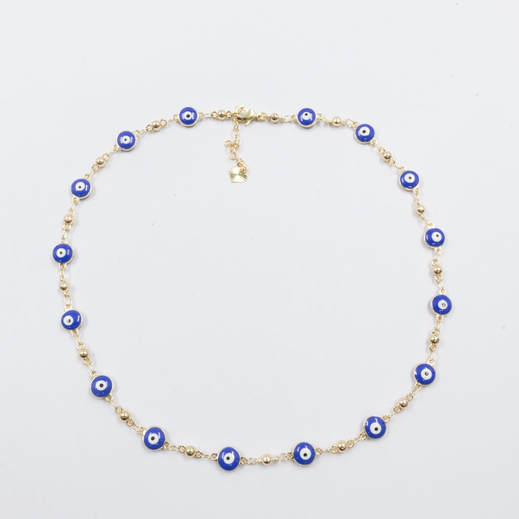Collar Dorado de Ojo Turco M1 Oro Laminado