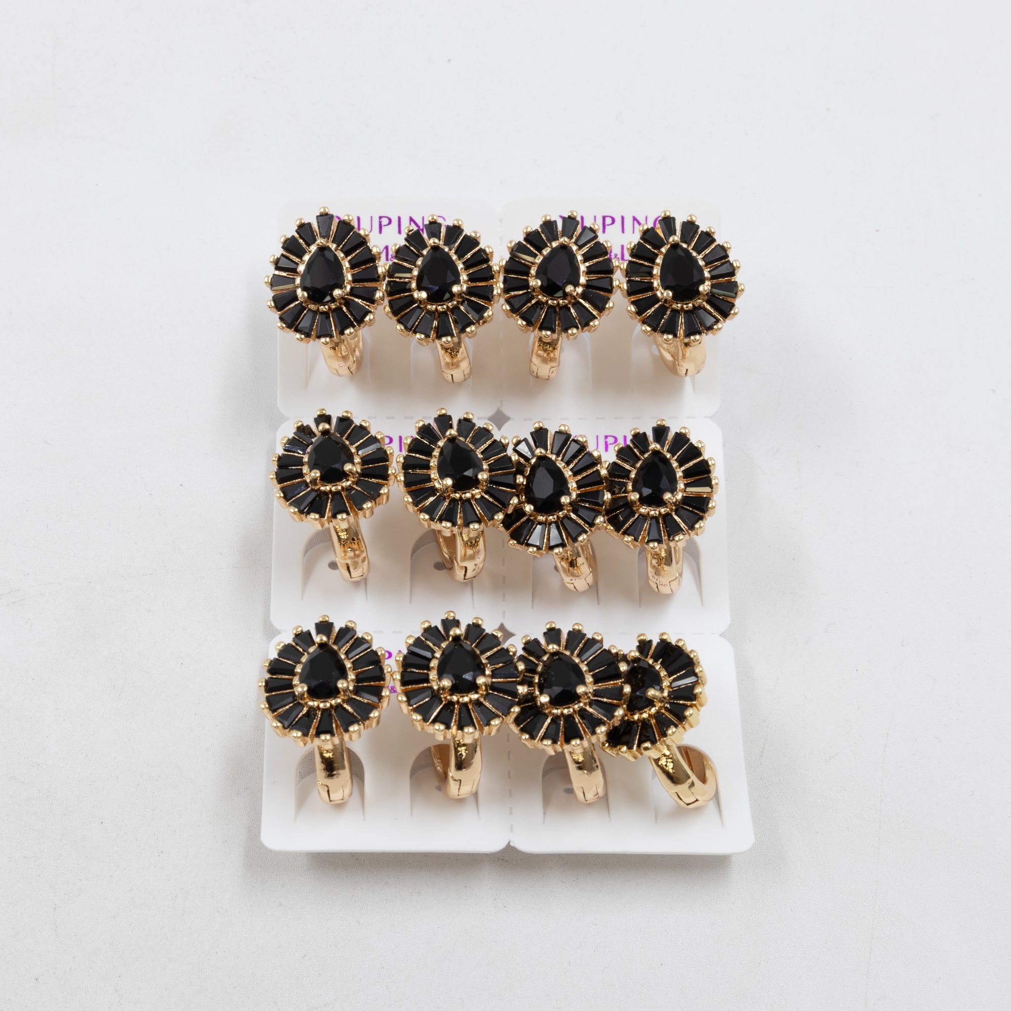 Paquete de 6 pares de Aretes Xuping Dorado M14 Oro Laminado