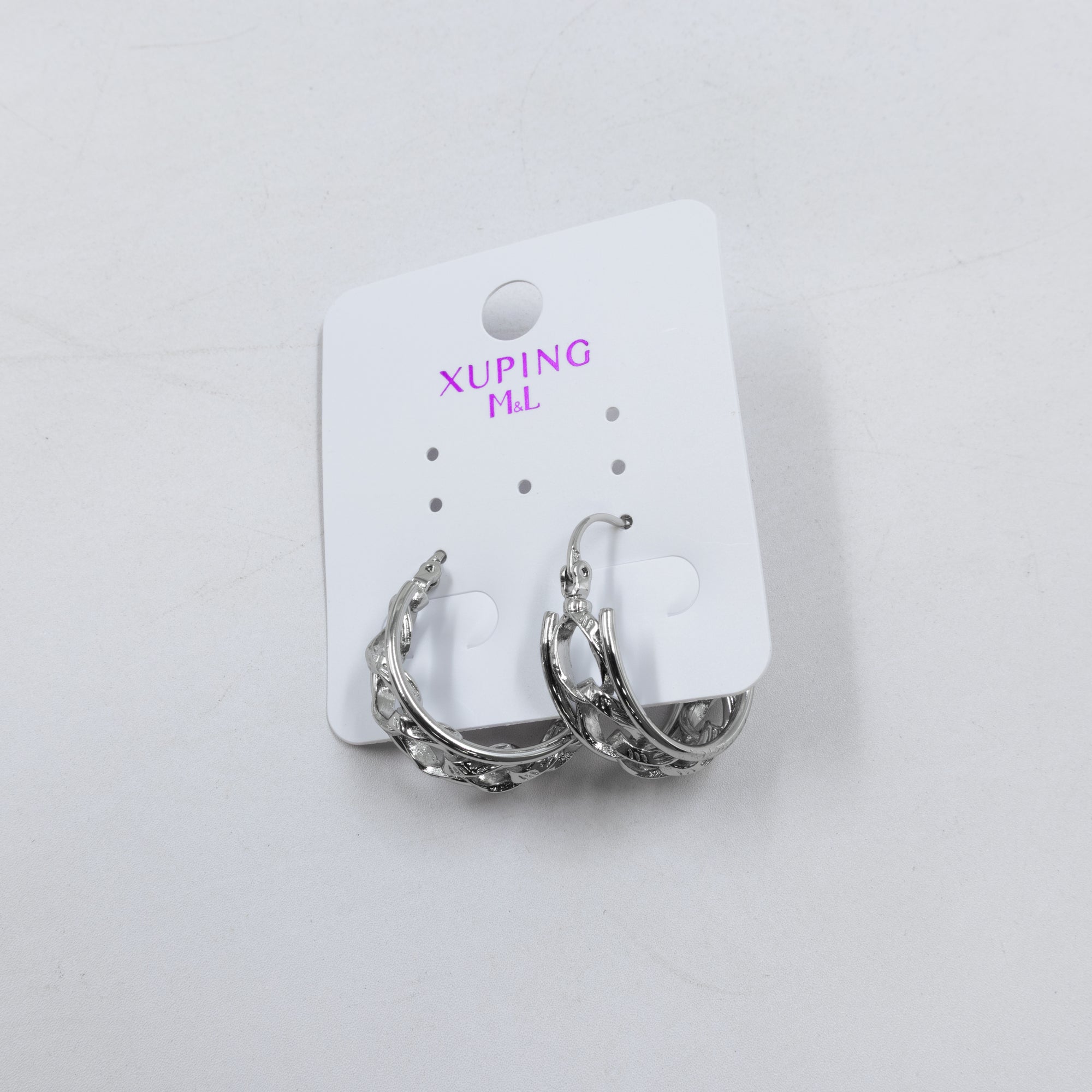 Aretes Plateados de Broche M15 Oro Laminado