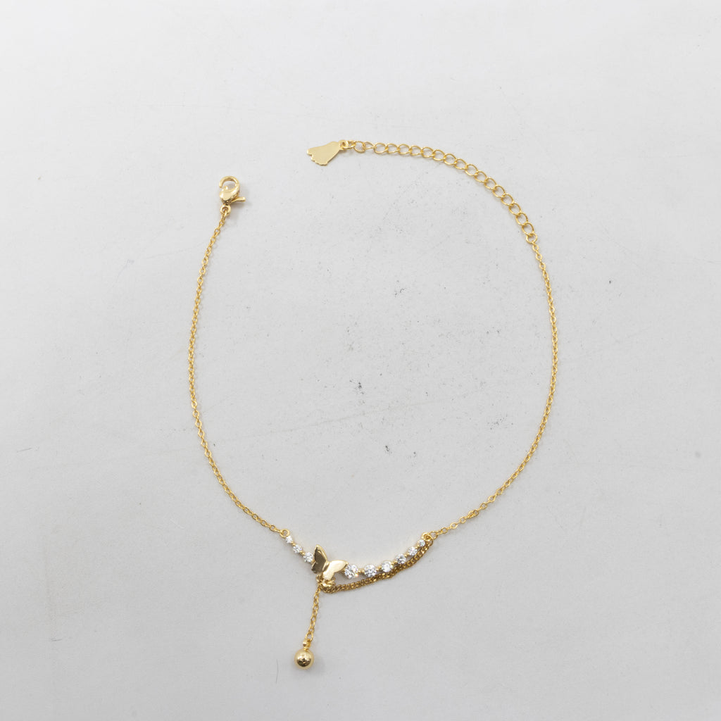 Tobilleras Doradas Ajustables M11 Oro Laminado