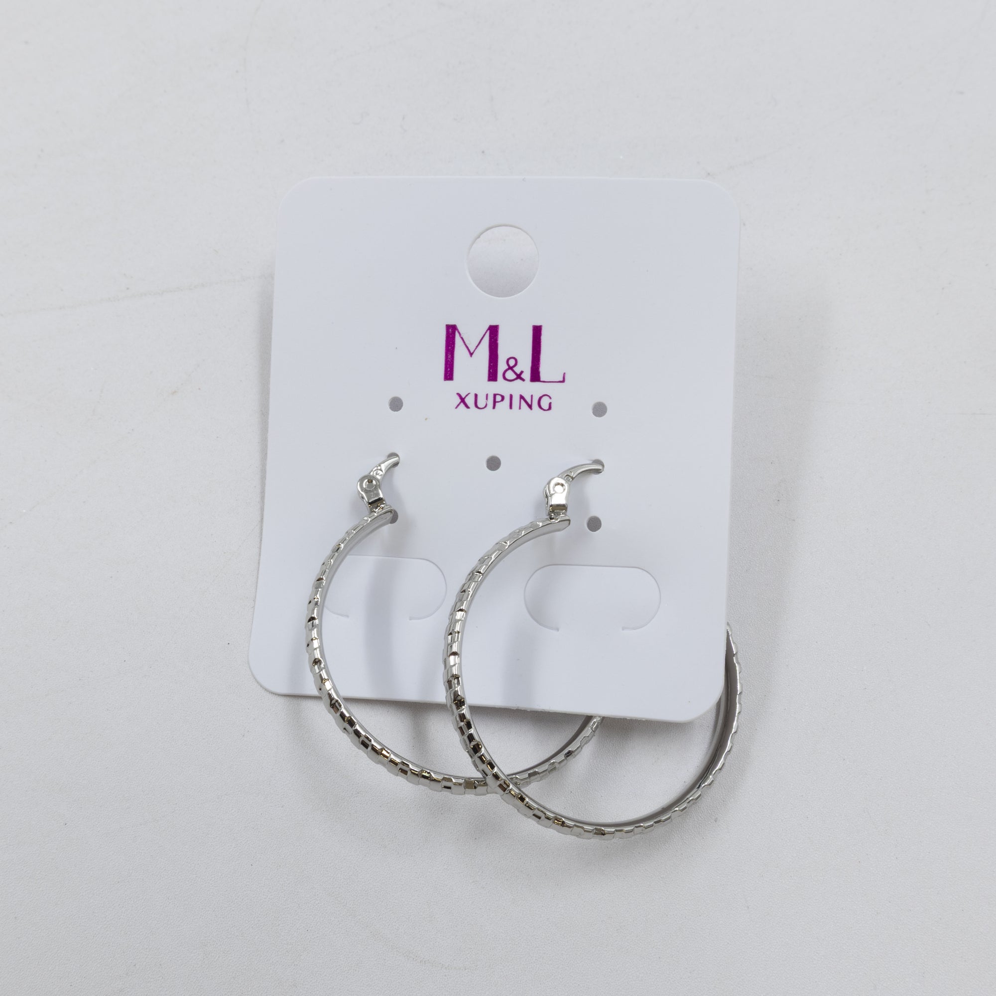 Aretes Plateados Xuping de Broche M14 Oro Laminado