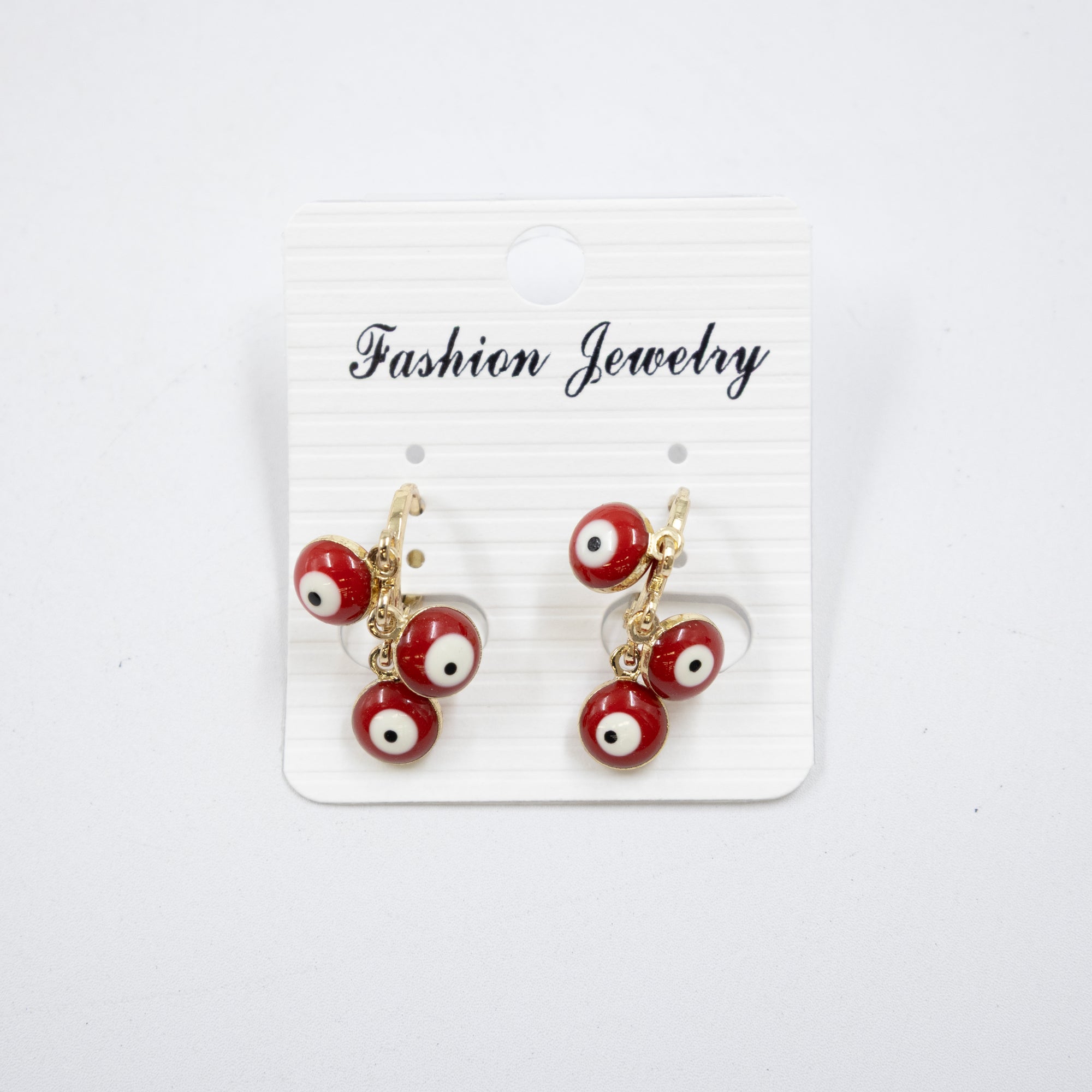 Arete Dorado de Ojo Turco con Piedras M6 Oro Laminado