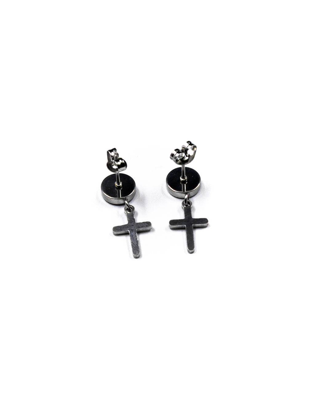 Aretes Dorados, Plateados y Negros con dije colgante - M2 Acero Inoxidable