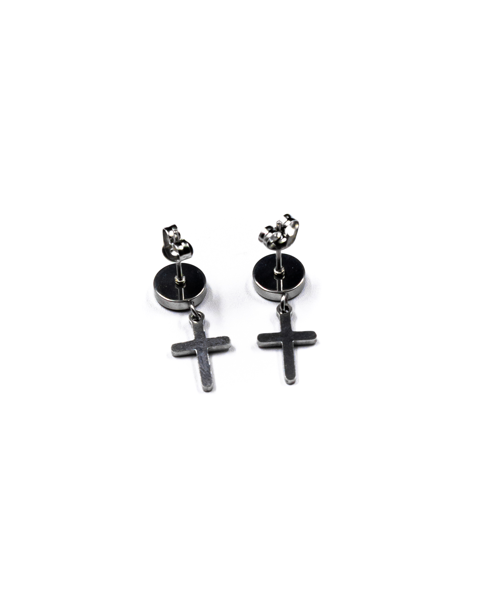 Aretes Dorados, Plateados y Negros con dije colgante - M2 Acero Inoxidable