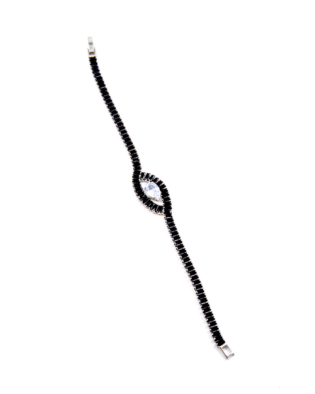 Pulsera de piedras con dije de piedra central M1 Oro Laminado