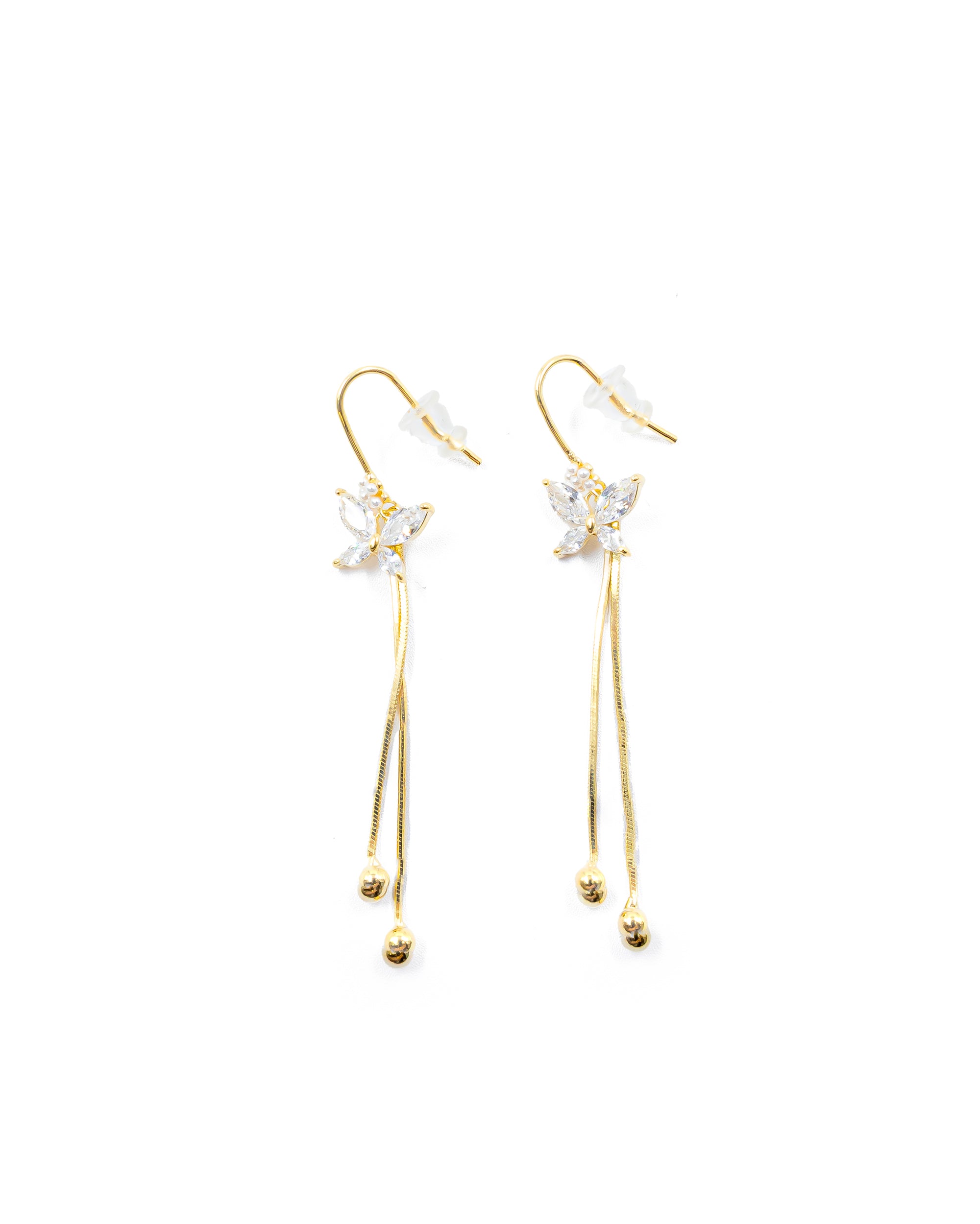 Aretes Largos Ansheli Dorados M4 Oro Laminado