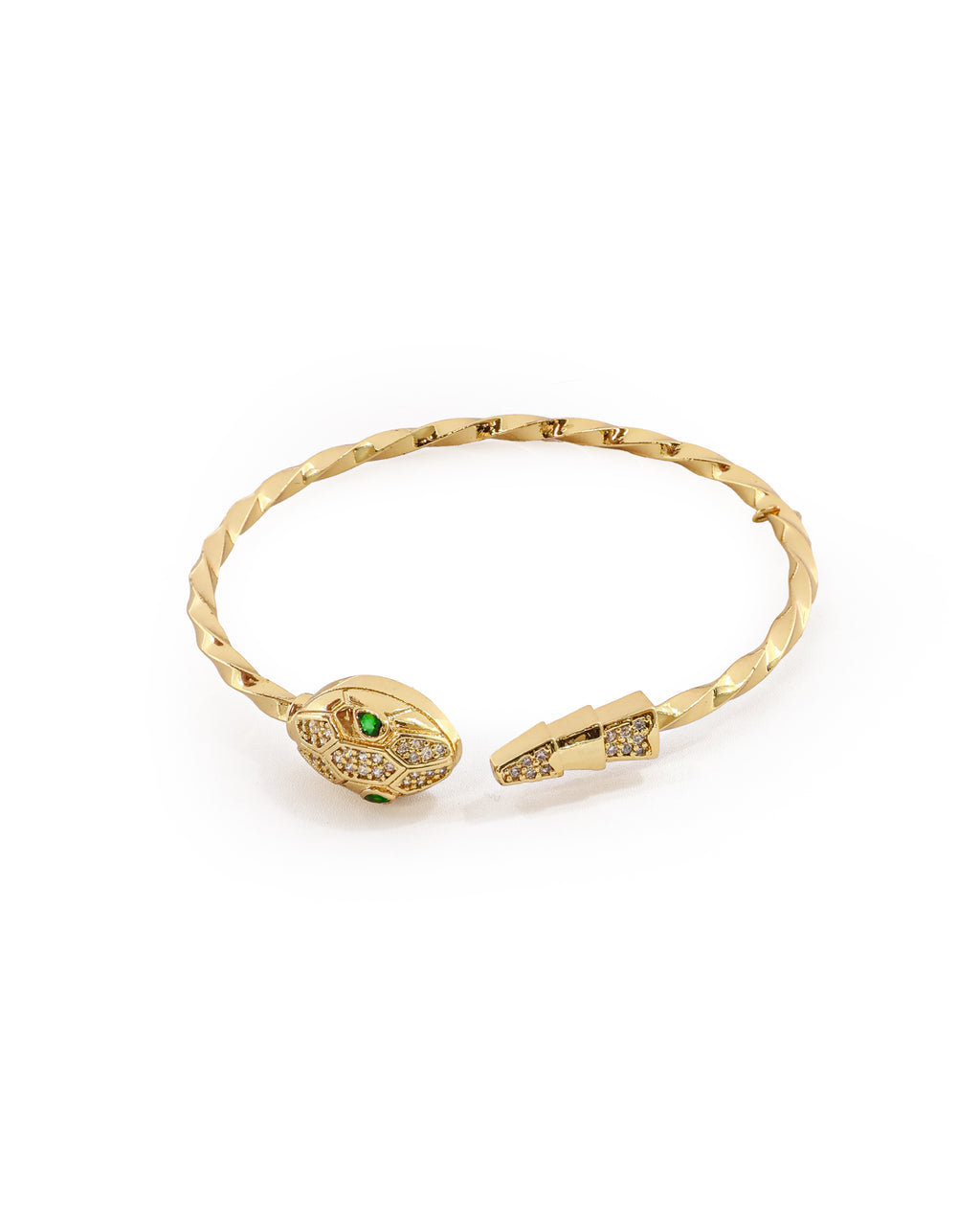 Brazalete Dorado con Piedras M5 Oro Laminado