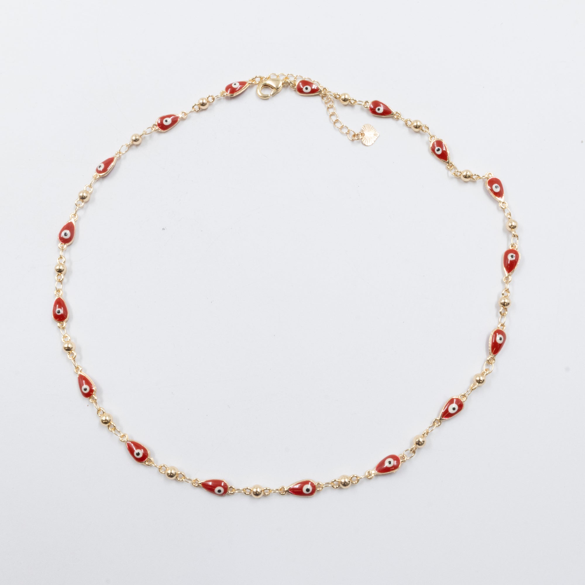Collar Dorado de Ojo Turco M2 Oro Laminado