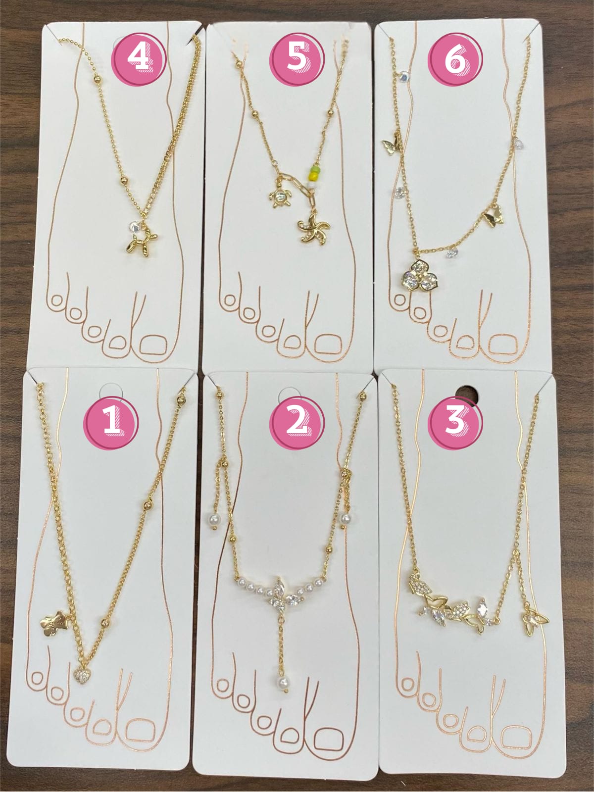 Tobillera Dorada Moda M2 Oro Laminado