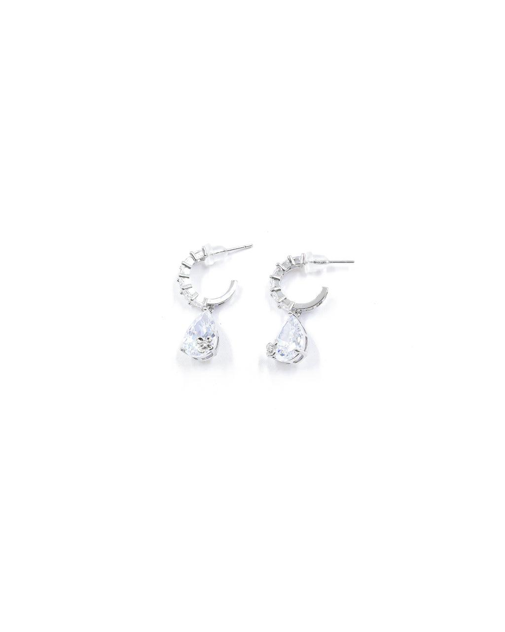 Aretes Largos Ansheli Plateados M24 Oro Laminado