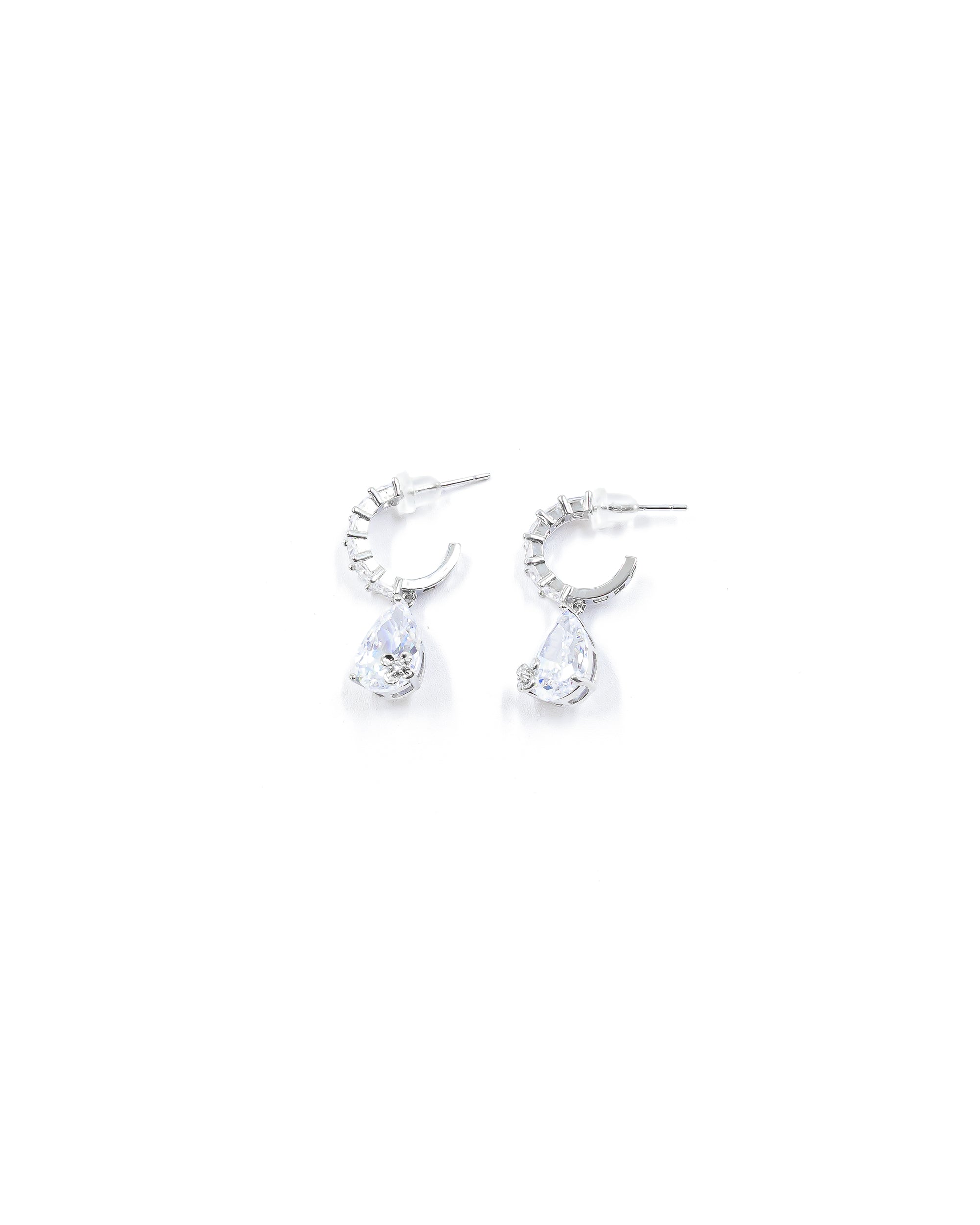 Aretes Largos Ansheli Plateados M24 Oro Laminado