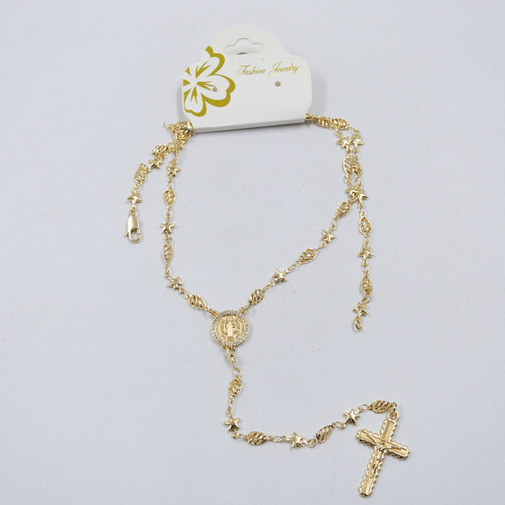 Collar Dorado Religioso M2 Oro Laminado