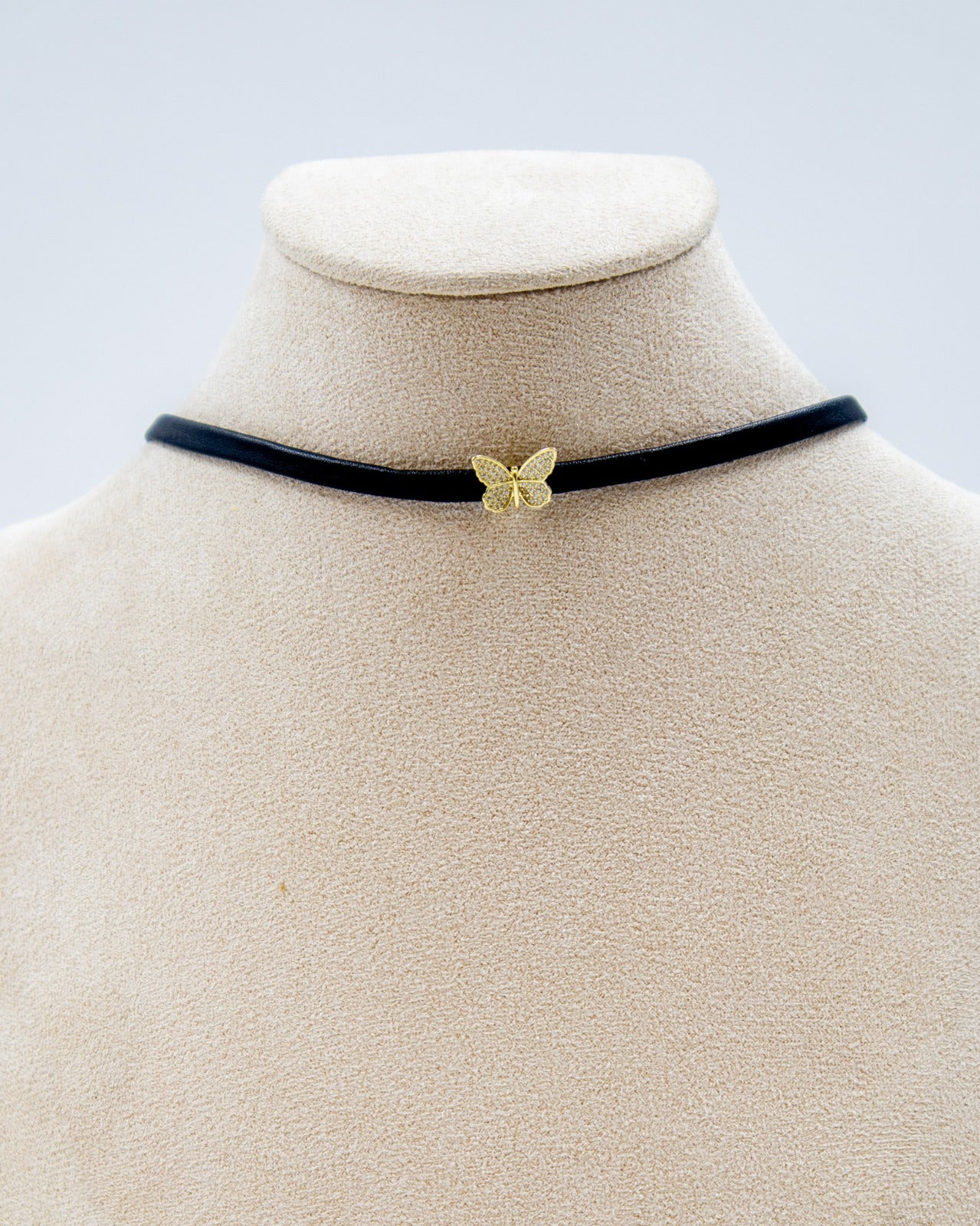 Collar Gargantilla Negro M2 Oro Laminado