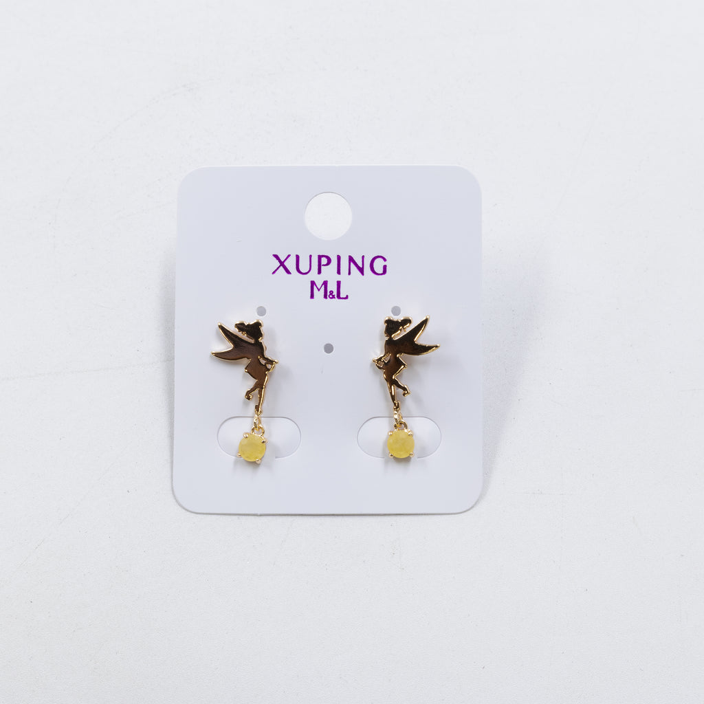 Aretes Dorados Xuping de Poste M7 Oro Laminado