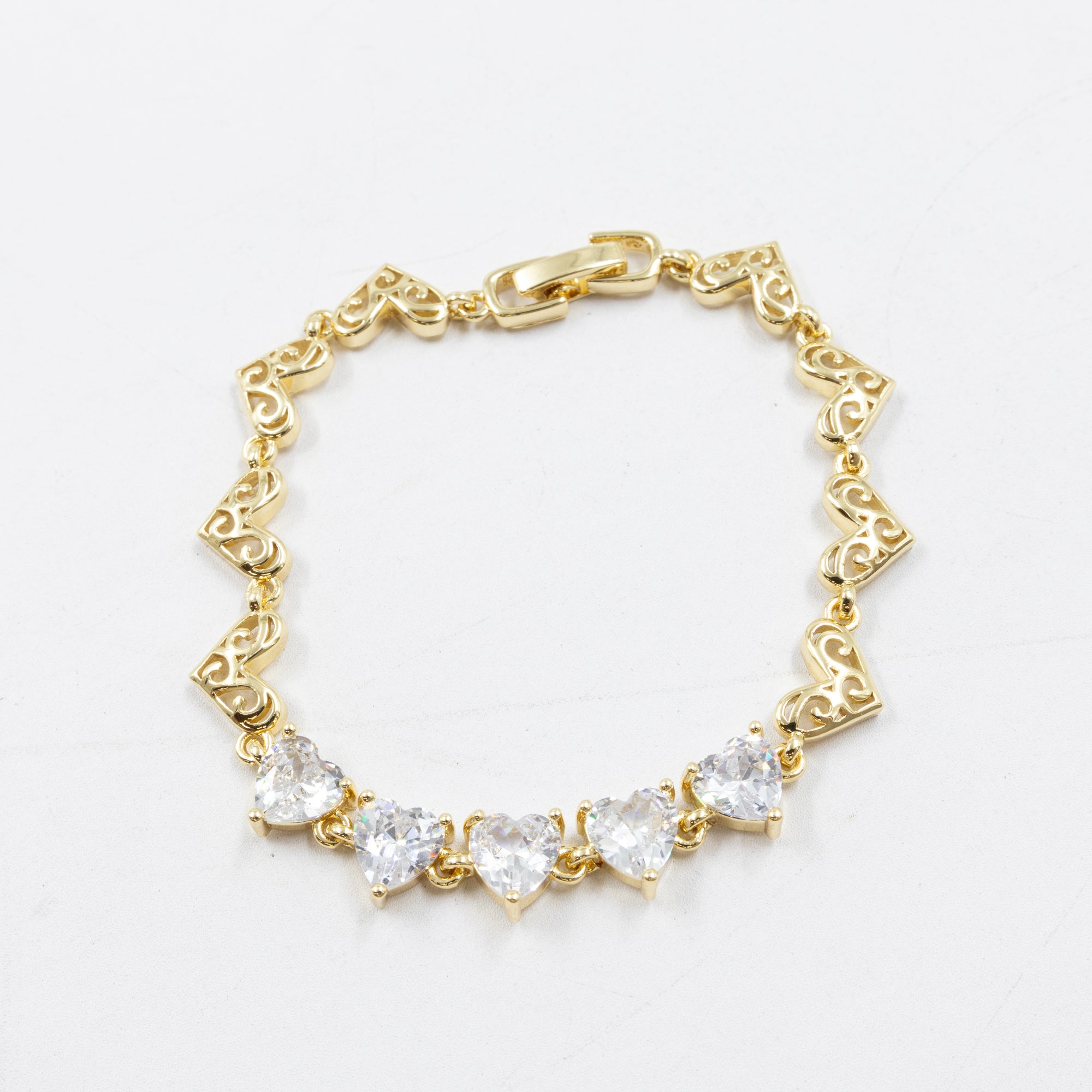 Pulseras Doradas con Piedras M10 Oro Laminado