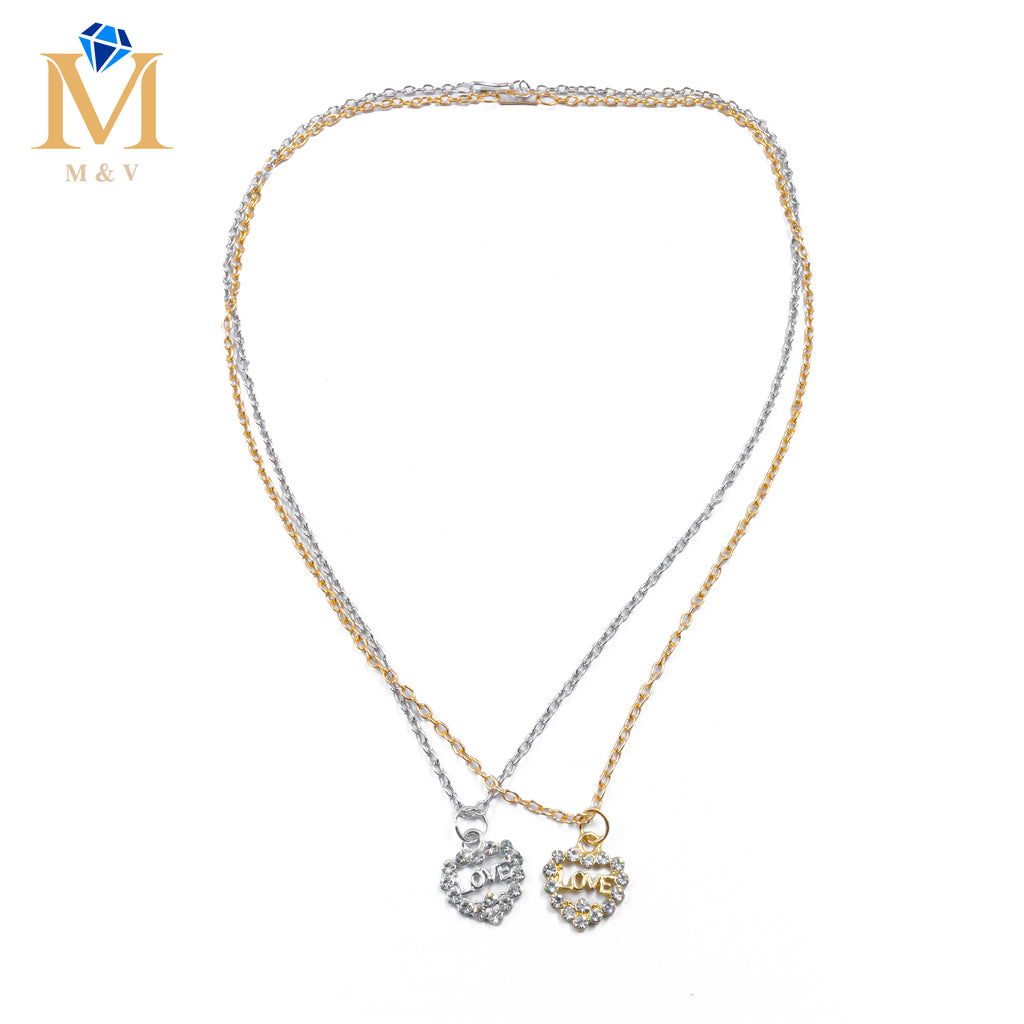 Collares en Pareja de corazón M7 Acero Inoxidable