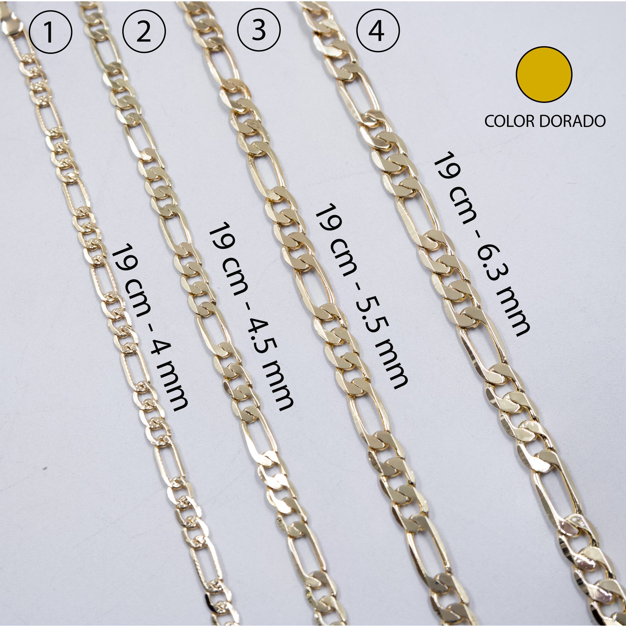 Pulsera Dorada Cartier 19 cm M3 Oro Laminado