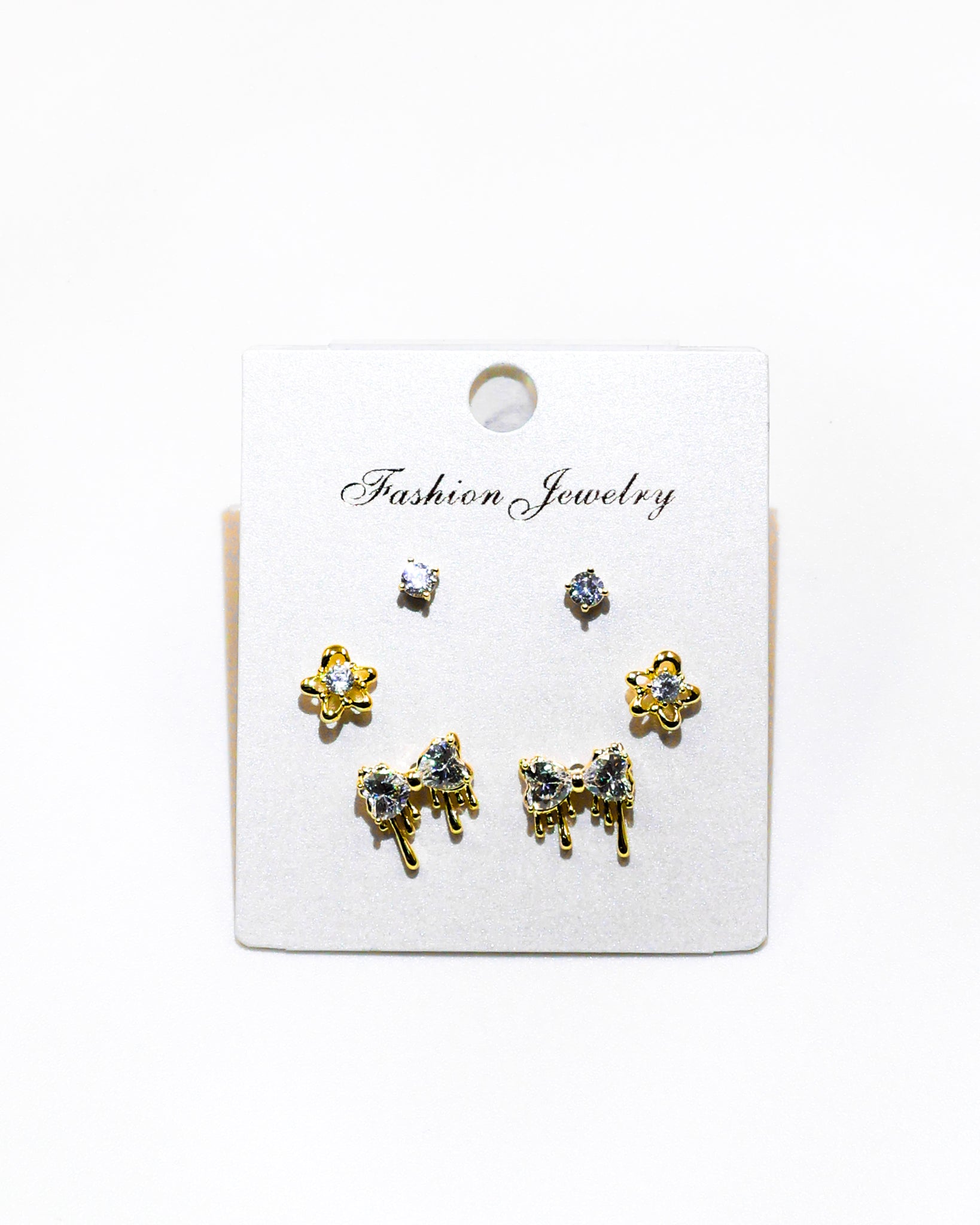 Set Aretes X3 - M6 Oro Laminado